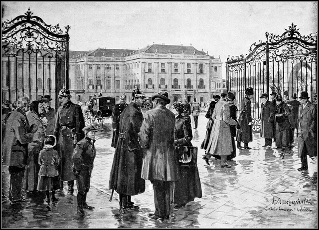 Schönbrunn am Tag des Todes des Kaisers