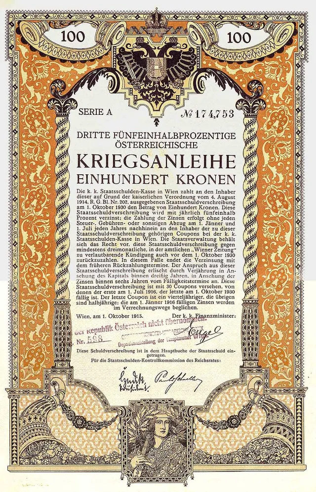 Die dritte österreich-ungarische Kriegsanleihe 1915
