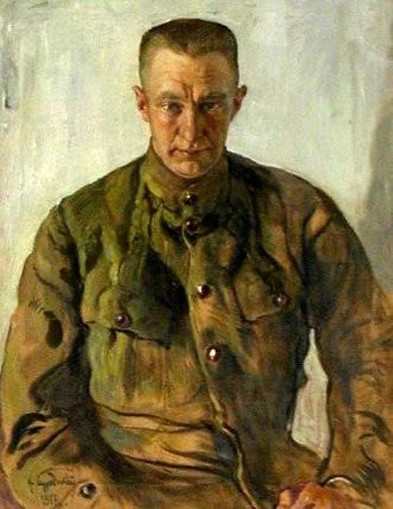 Alexander Fjodorowitsch Kerenski, Justizminister, Kriegsminister und schließlich zweiter und letzter Ministerpräsident der russischen Provisorischen Regierung. Gemälde von Isaak Israilewitsch Brodski 1917.