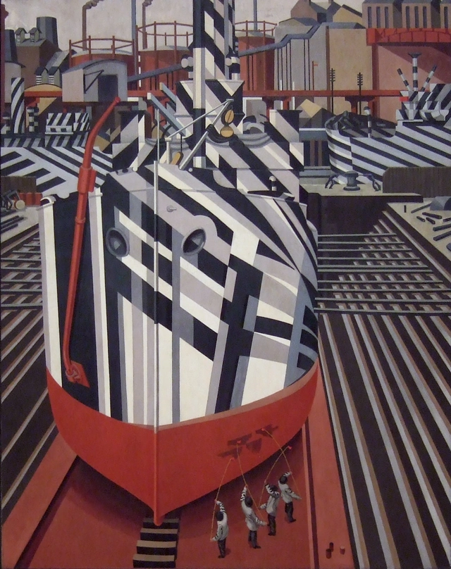 Dazzle-painting - verwirrender Tarnanstrich für Schiffe gegen U-Boote