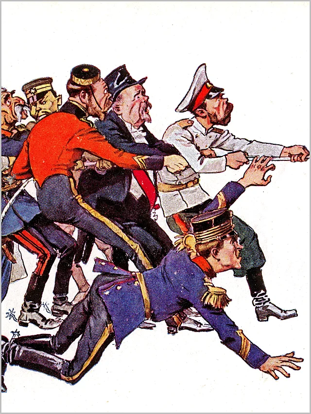 Das europäische Gleichgewicht 1914 - Karikatur