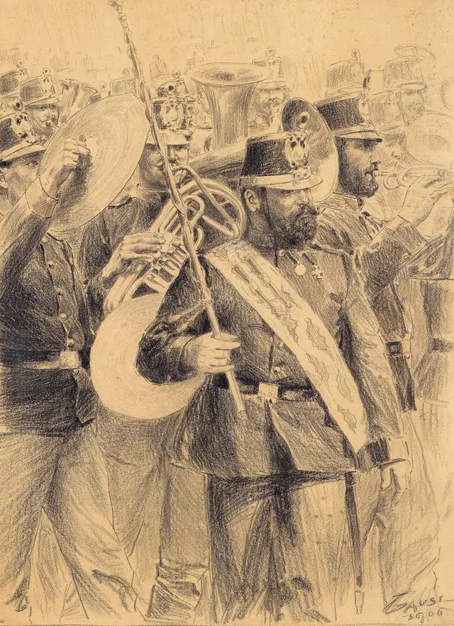 Die Regimentsmusik spielt