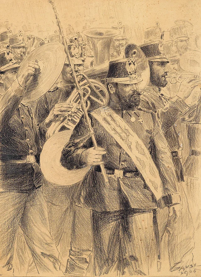Die Regimentsmusik spielt