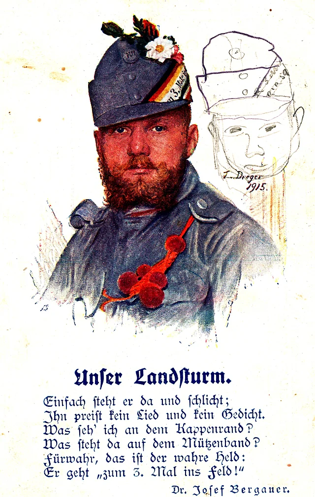 Postkarte - Ein Landsturmmann