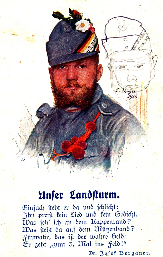 Postkarte - Ein Landsturmmann