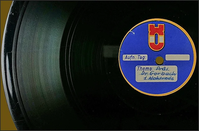 Schallplatte mit einer Wahlrede von Alfons Gorbach, 1949