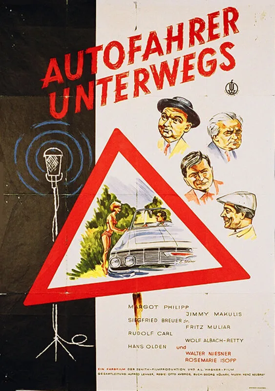 Plakat zum gleichnahmigen Kino-Film „Autofahrer unterwegs“, 1960