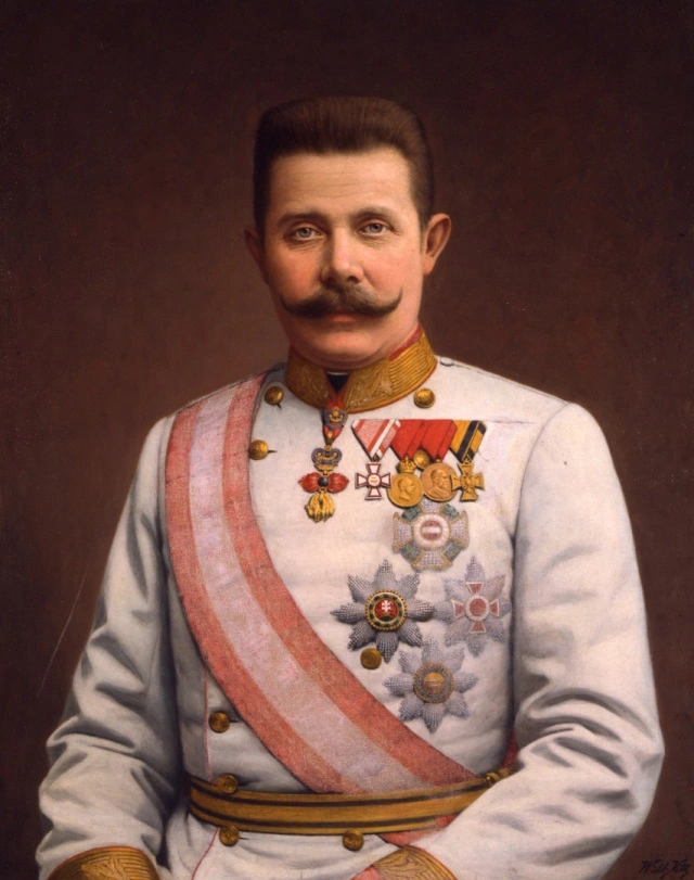 Das unvollendete "Kaiser-Portrait" Erzherzog Franz Ferdiands von Wilhelm Vita. 