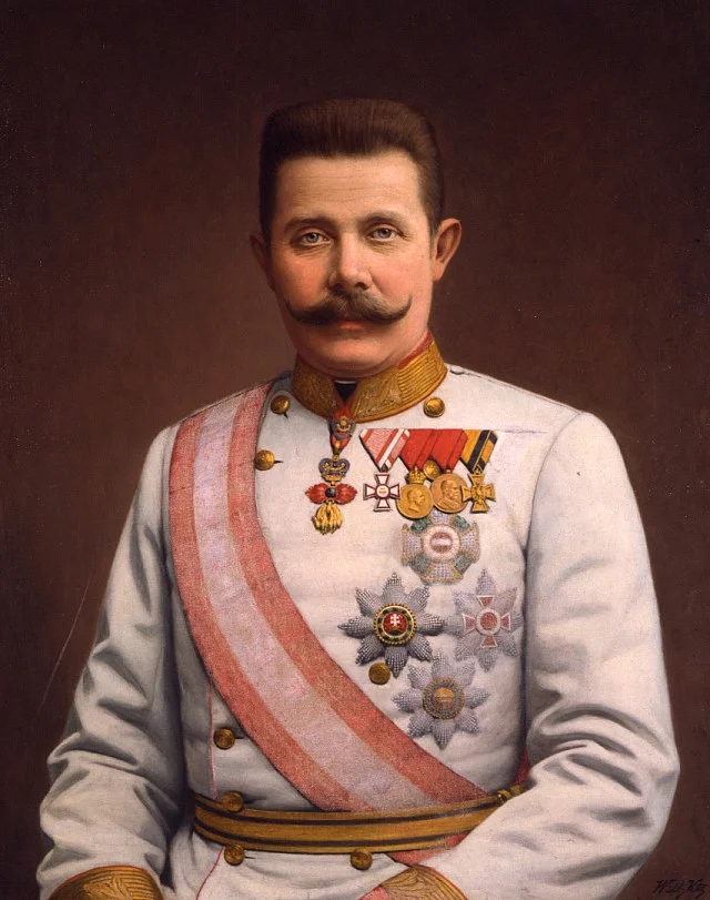 Das unvollendete "Kaiser-Portrait" Erzherzog Franz Ferdiands von Wilhelm Vita. 