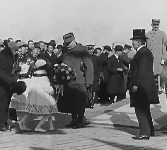 General Joffre auf Besuch in Japan nach Kriegsende