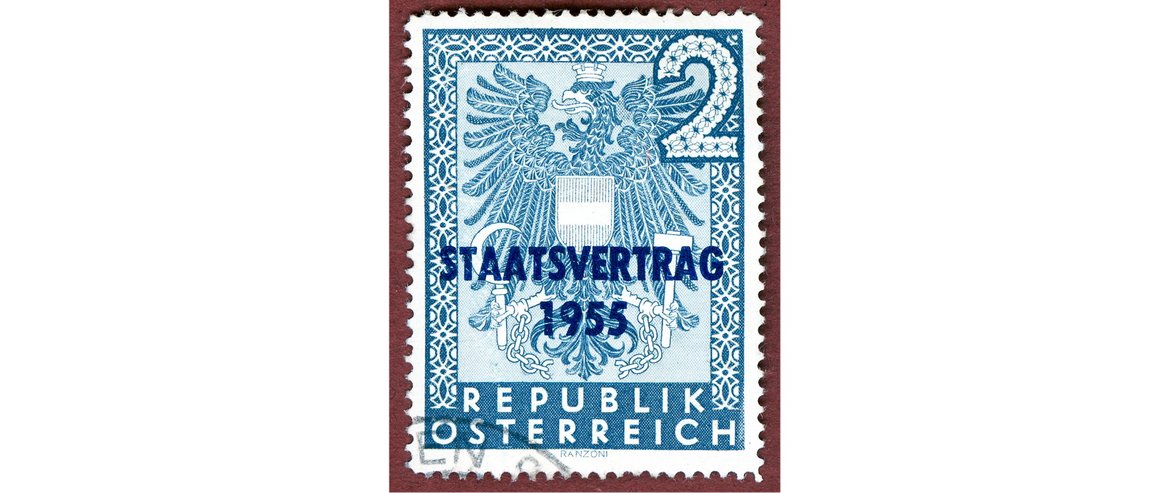 Briefmarke "Staatsvertrag 1955", 15. 5. 1955.
