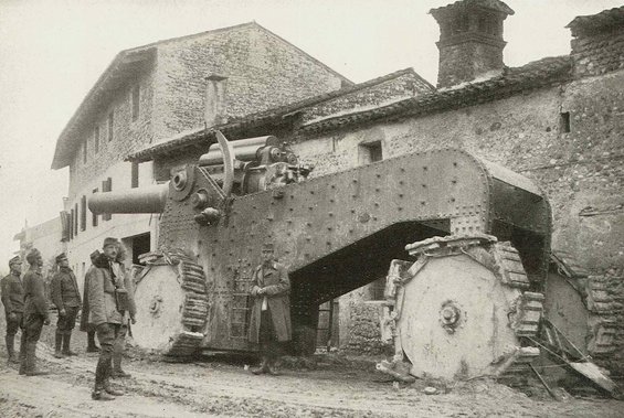 Erbeutete italienische schwere Artillerie