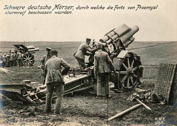 Schwere deutsche 21-cm-Mörser
