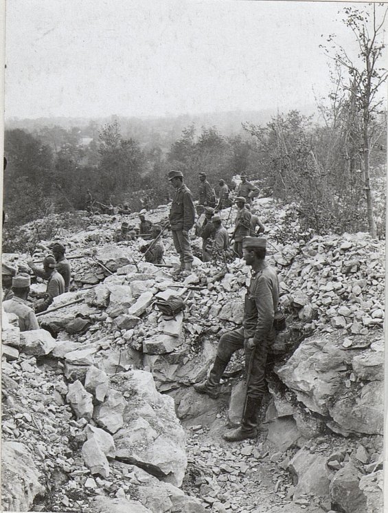 Ausheben von Schützengräben - Isonzo 1917