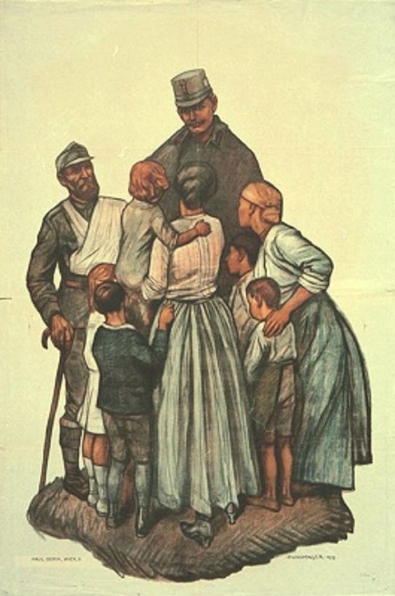 Plakat aus der Zeit des Ersten Weltkrieges