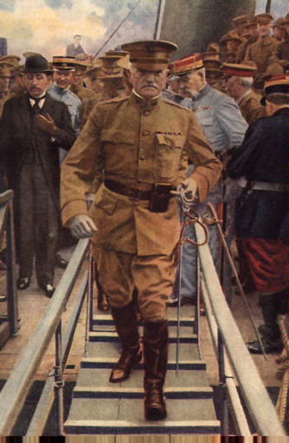 General Pershing geht in Frankreich an Land