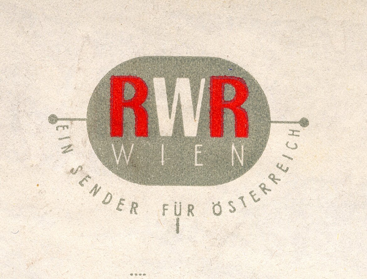Logo: rotes R, weißes W rotes R, darunter Wien. Alles in grauem ovalem Feld. Darunter steht: Ein Sender für Österreich
