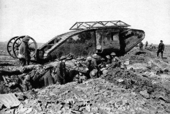 Mark-I-Tank an der Somme