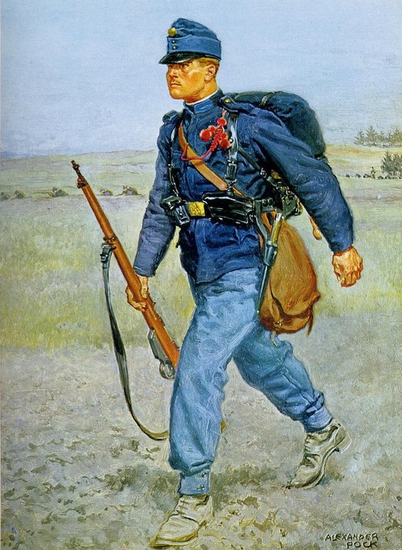 Ein Infanterist des Deutschmeister-Regimentes